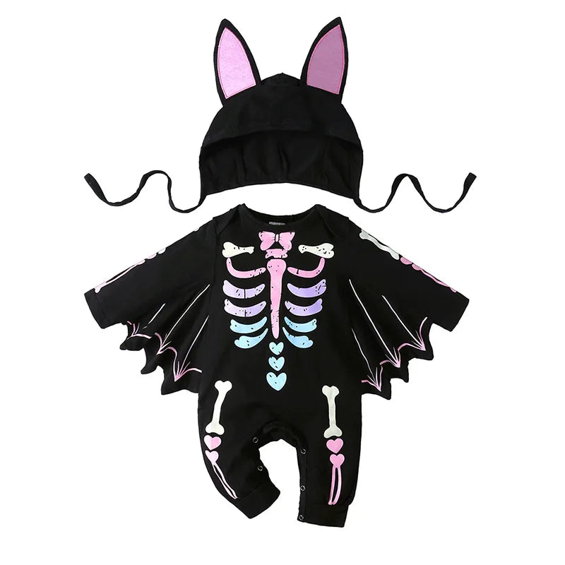 Baby Girls Boys Children Jumpsuit Halloween Pumpkin Costume Toddler Sleeveless Jumpsuit Newborn Autumn Winter Clothes