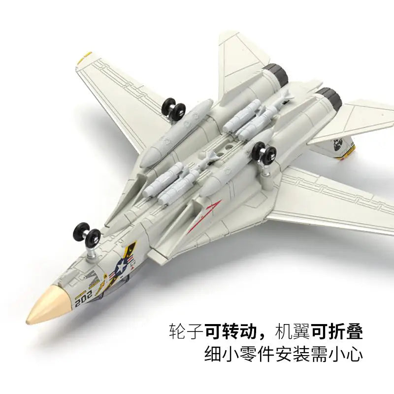 1/72 Assemble Fighter Jet US F22 F14 Tomcat Soviet SU-35 Su-57 Aircraft Model Military Building Block Toy
