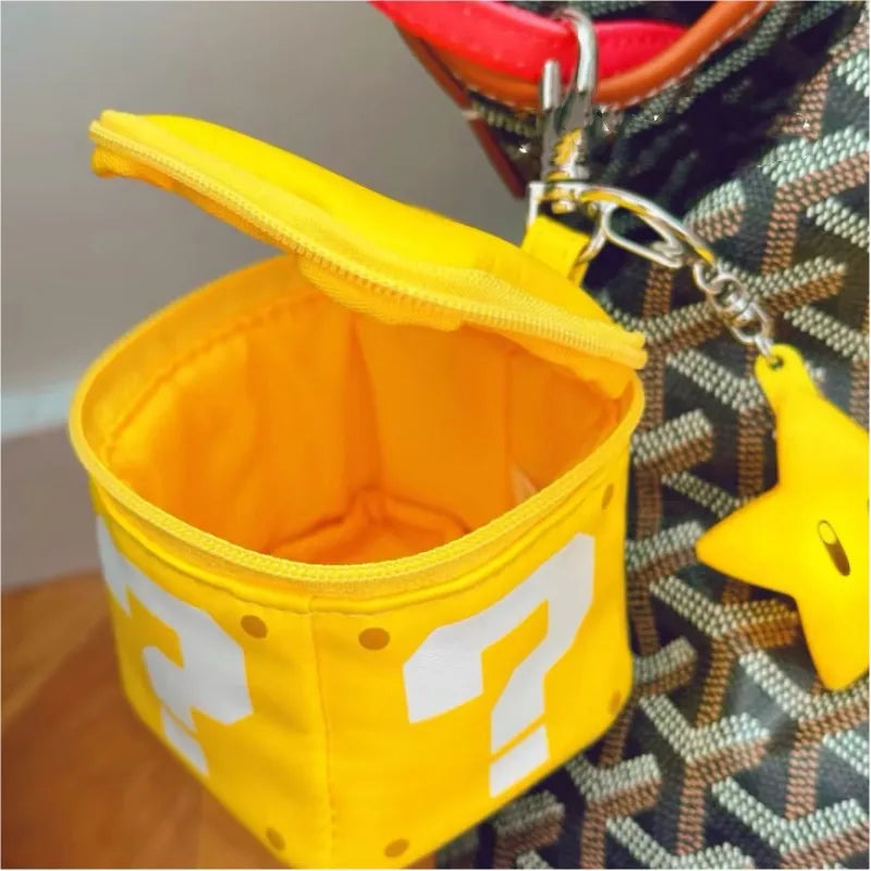 New Japanese Super Question Mark Pendant Cartoon Cute Lipstick Storage Bag Headphone Bag Creative Question Mark Mini Bag Pendant