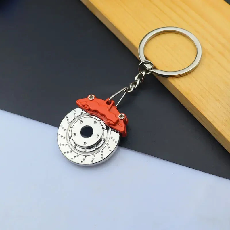 Metal Mini Car Auto Creative Wheel Keychain Parts Auto Enthusiast  Accessories KeyKeyring Ring Chain for Men Woman Lover Gift