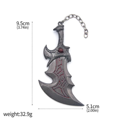God of War 5 Ragnarok Keychain Kratos Leviathan Axe Blades of Chaos Mjolnir Hammer Weapon Pendant Key Chain for Men Keyring Gift