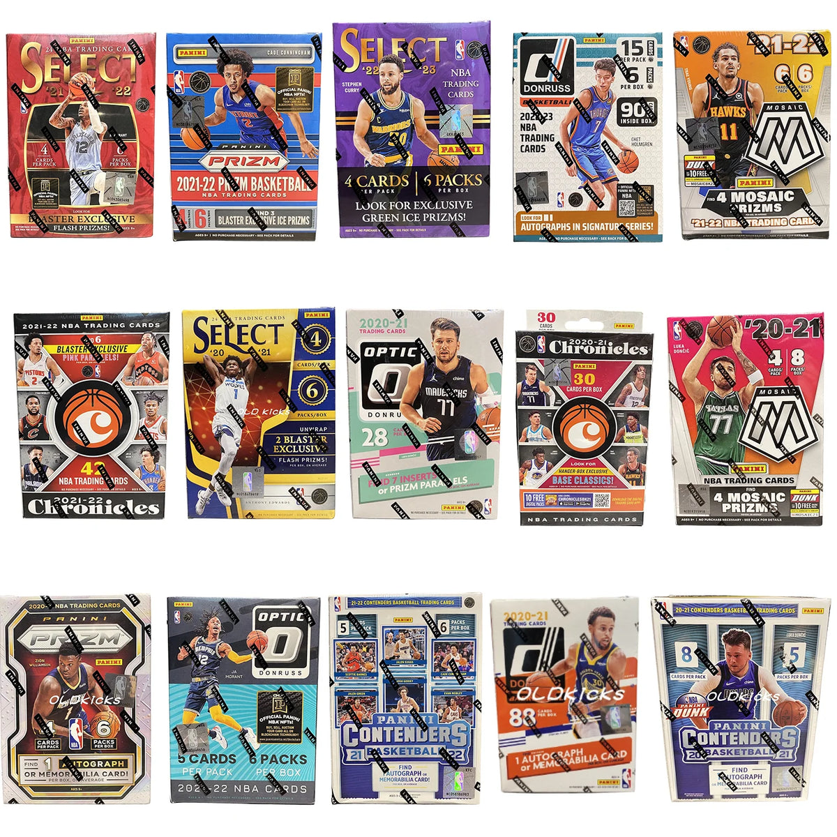 Panini Authentic NBA Basketball Trading Cards Prizm Hoops Optic Select Court Kings Fantasy Premium Blaster Box Collectible Gift