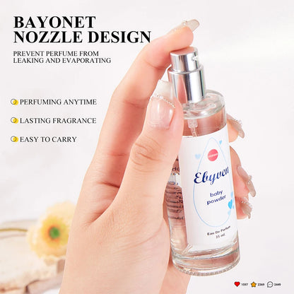 Baby Powder Milky Scent Vanilla Perfume Spray,Floral Fruity Women Eau De Parfum,Girl Student Citrus Musk Light Fragrance Mist