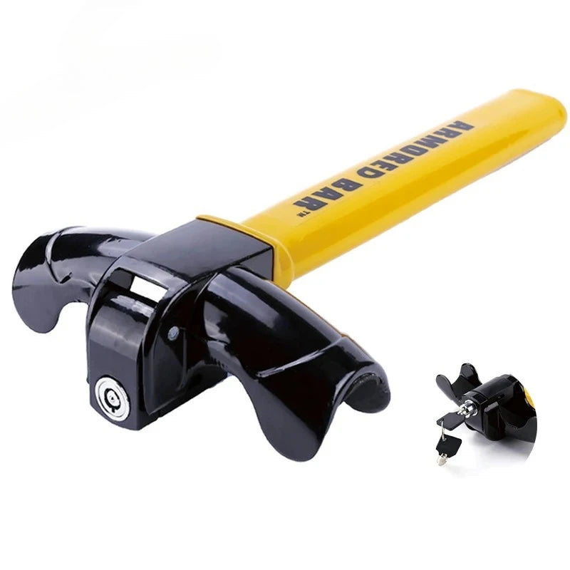 EAFC Car Steering Wheel Lock Heavy Duty Stainless Lock Universal Anti-theft Car/Van Security Rotary Enhance Automobile Security