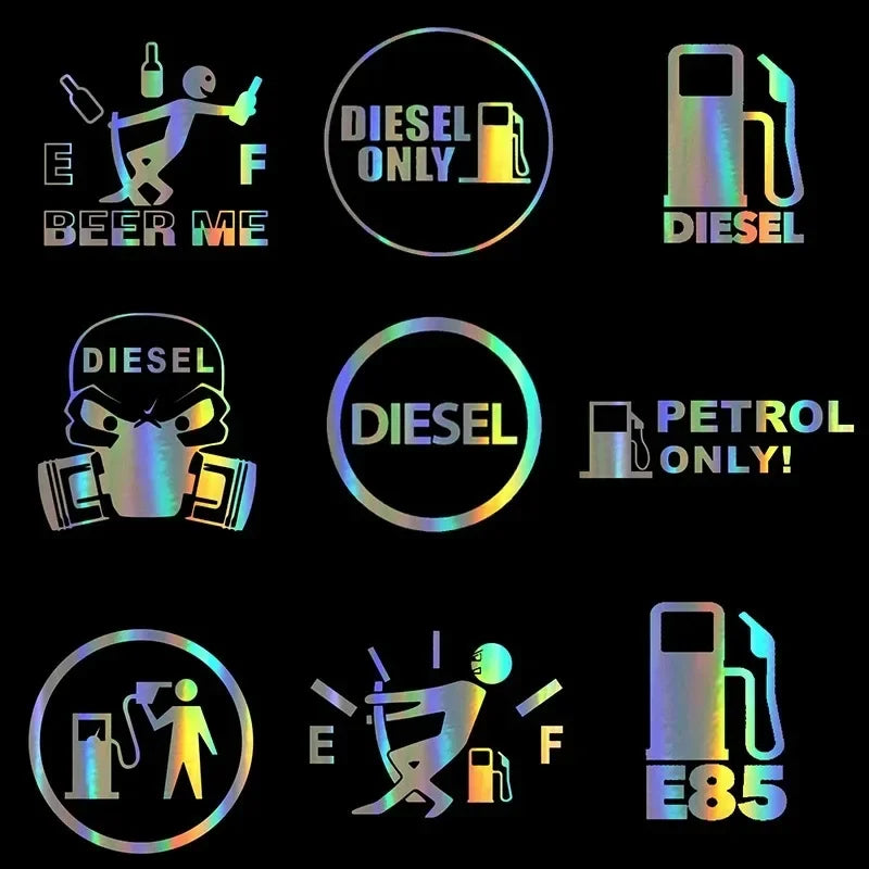Stickers Gas Cap Stickers Diesel Petrol Gasoline Decal Personalized Creative Funny Gas Cap Decorative Decal Car Accessories