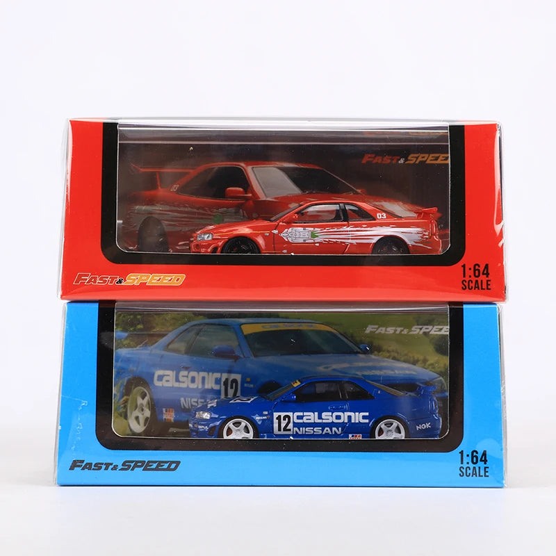 Fast Speed FS 1:64 Skyline GTR R34 Diecast Alloy Model Car