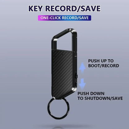 128GB Keychain Sound Activated Voice Recorder Key Hook Mini Dictaphone Voice Audio Recording Espia 8-64G Noise Reduce MP3 Player