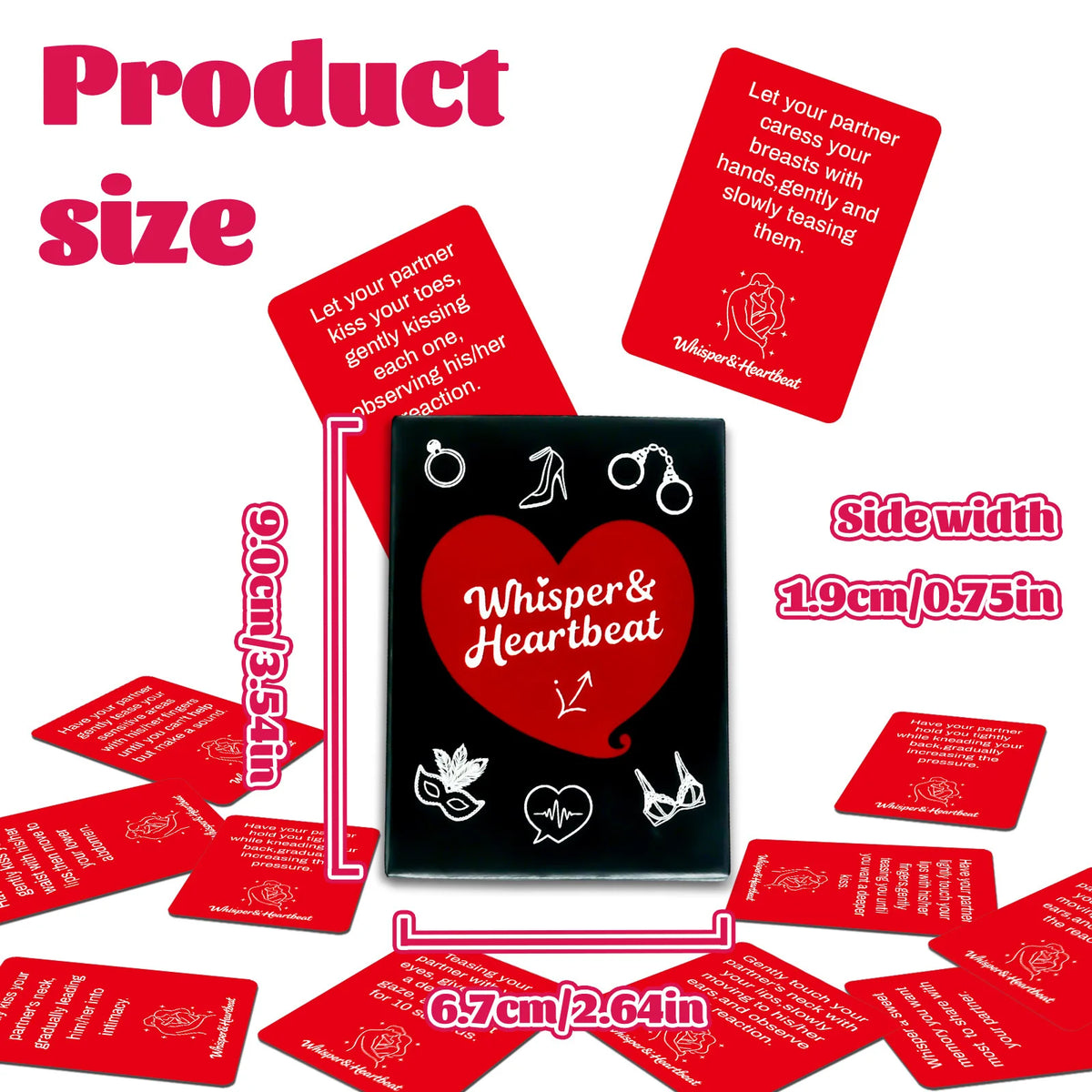 50PCS Card Couples Drinking Game Set, 8.9x6.4cm Challenge Cards, Perfect for Date Nights, Bedroom Fun, and Adult Parties