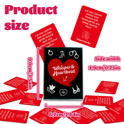 50PCS Card Couples Drinking Game Set, 8.9x6.4cm Challenge Cards, Perfect for Date Nights, Bedroom Fun, and Adult Parties