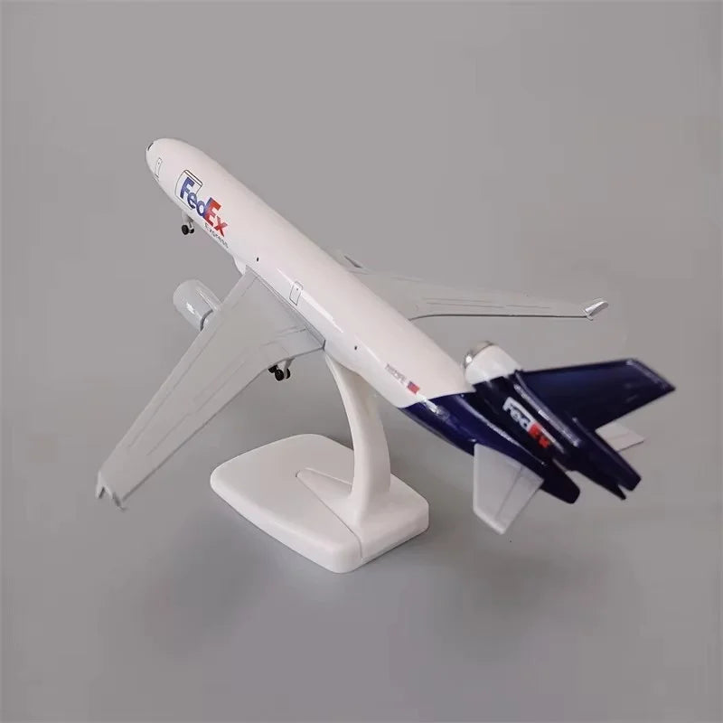 Airplane Model 20cm Air Fedex Express Airlines MD MD-11 Metal Alloy Model Plane Kits To Build With Wheels Landing Gears Plane