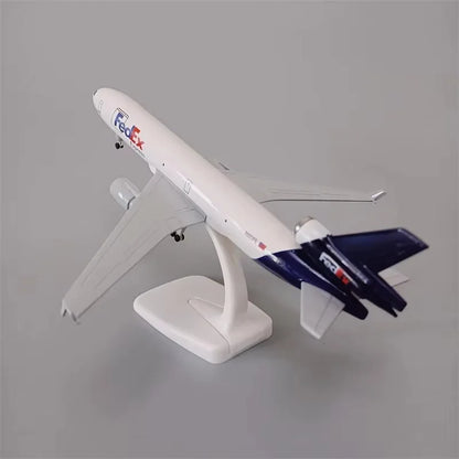Airplane Model 20cm Air Fedex Express Airlines MD MD-11 Metal Alloy Model Plane Kits To Build With Wheels Landing Gears Plane