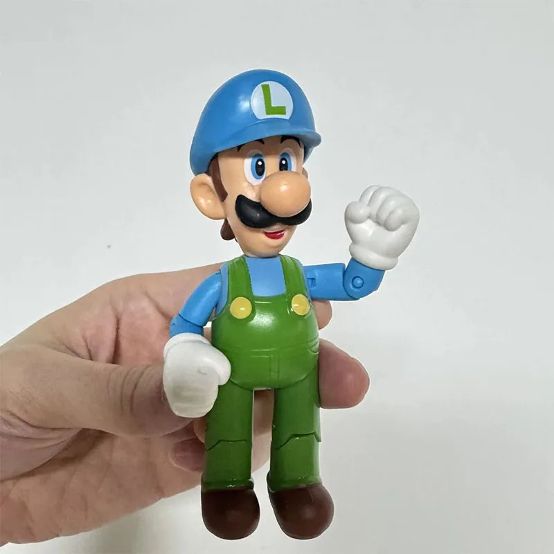 Jakks Super Luigi Bowser Action Figure Toys Cute Kamek Iggy Koopa Anime Figure Collection Dolls Gifts for Children