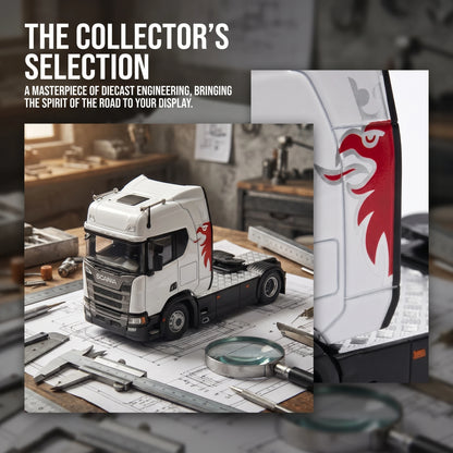 1:64 Scania R500 Heavy Truck Model - Eight-Axle Semi-Trailer Heavy-Duty Truck Model, Perfect Gift for Truck Enthusiasts & Hobby