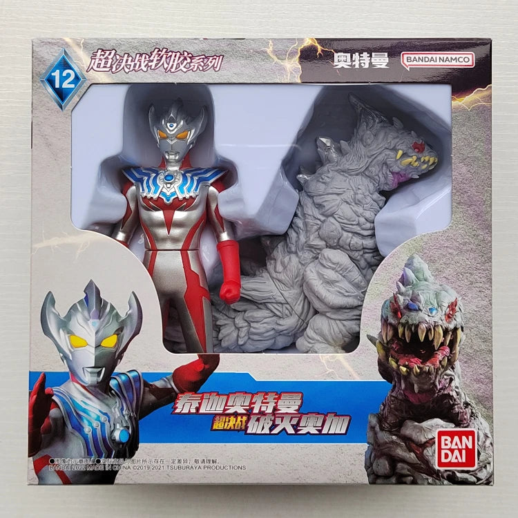 Bandai Original Ultraman TrigaTiga Galaxy Dynasel Vin Super Showdown Monster Golbadada Set Box Soft Plastic Doll Children's Gift