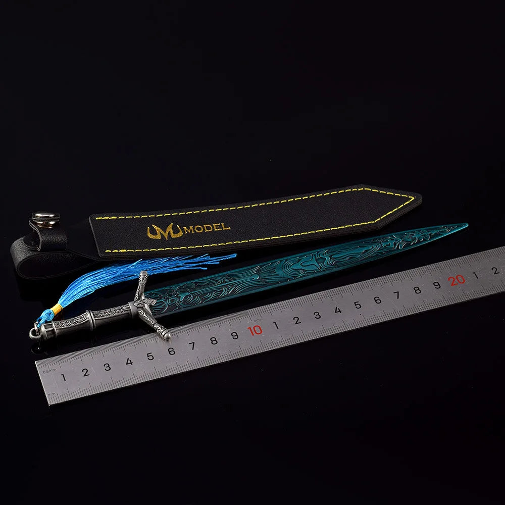 Mini Dark Moon Sword Keychain ER Game Peripherals Ranni Hand of Malenia Moonveil Sword Model Key Ring llavero Gift Toys