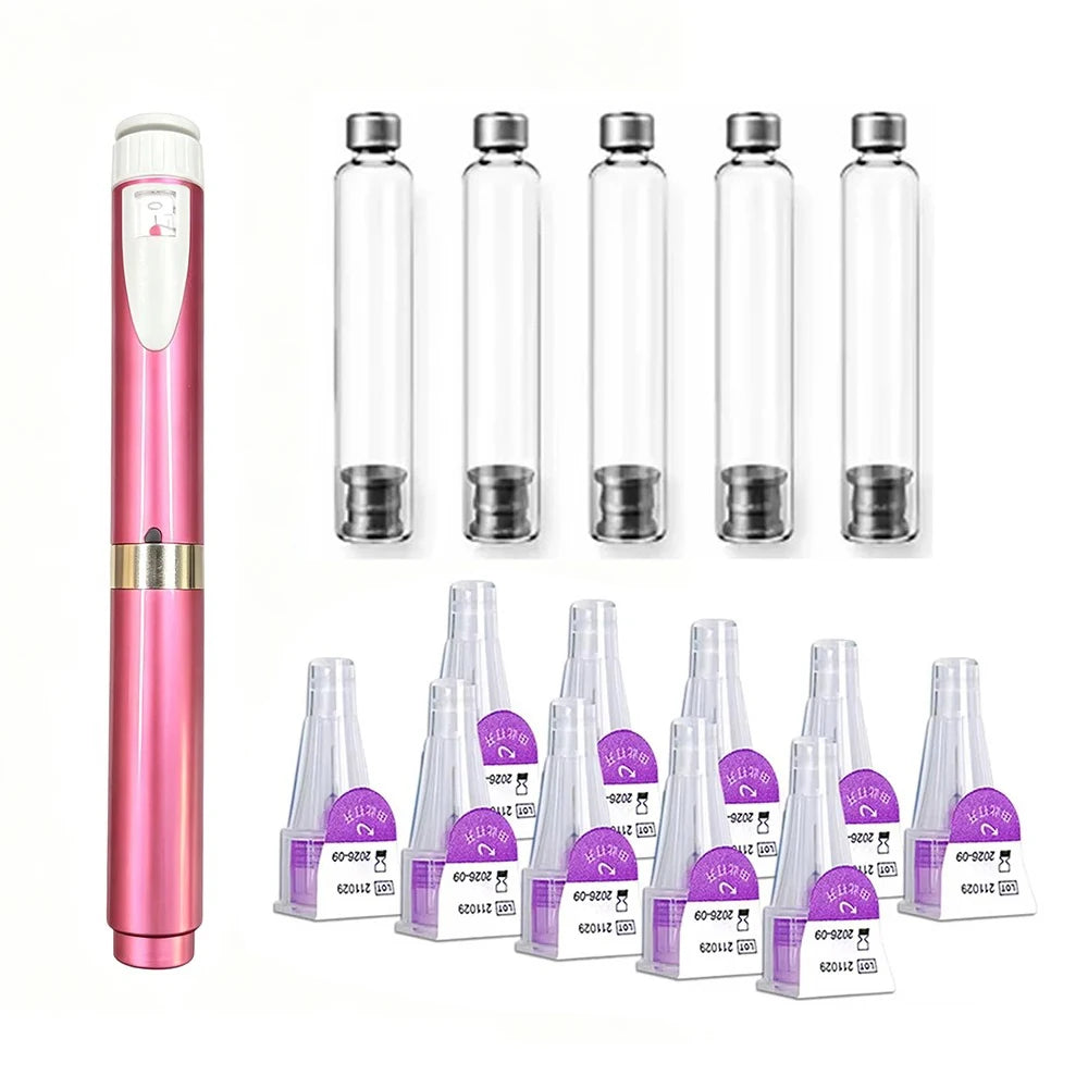 Reusable Injection Pen Peptide Pen,Insulin Pen Reusable Adjustable Dose Cartridge Subcutaneous Injector Medical Durable Precise