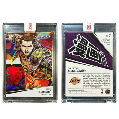 PANINI DIY manga homemade Curry James Doncic Durant Wembanyama Jokic Edwards Morant Textured Rainbow Sparkle Collectible Card
