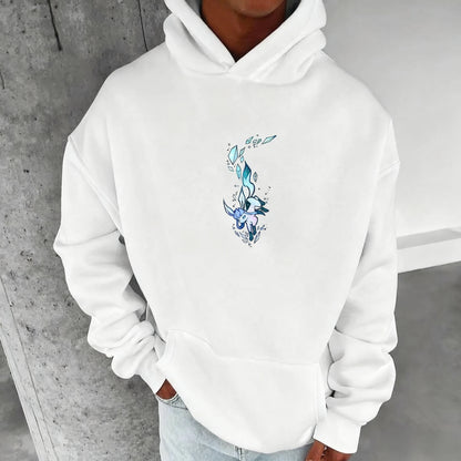 Pokémon Anime Painted Hoodie 2025 Autumn/Winter New Collection Glaceon Printed American Casual Loose Parent Child Sweater Top