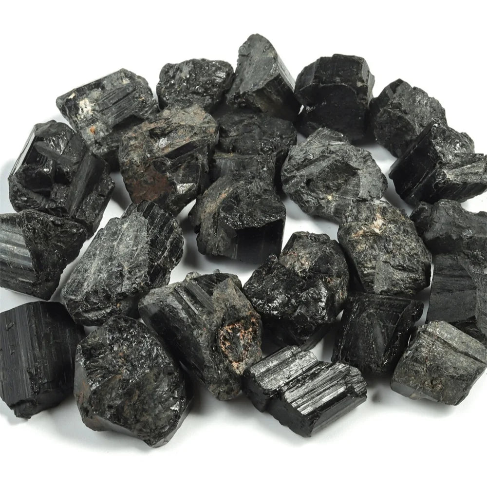 10-1000g Natural Black Tourmaline Gravel Raw Gemstone Mineral Specimen Crystal Healing Advanced Collection Eliminate 1pc