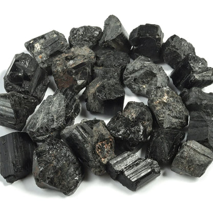 10-1000g Natural Black Tourmaline Gravel Raw Gemstone Mineral Specimen Crystal Healing Advanced Collection Eliminate 1pc