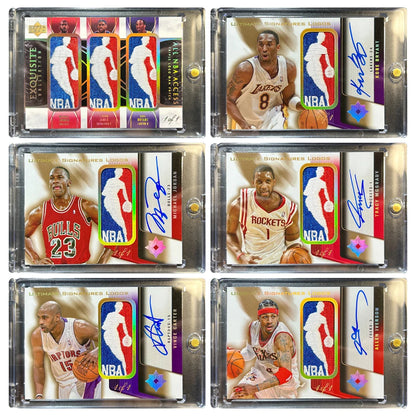 PANINI DIY homemade Kobe McGrady Iverson Carter Jordan logoman Patch signature collectible card brick Basketball holiday gift