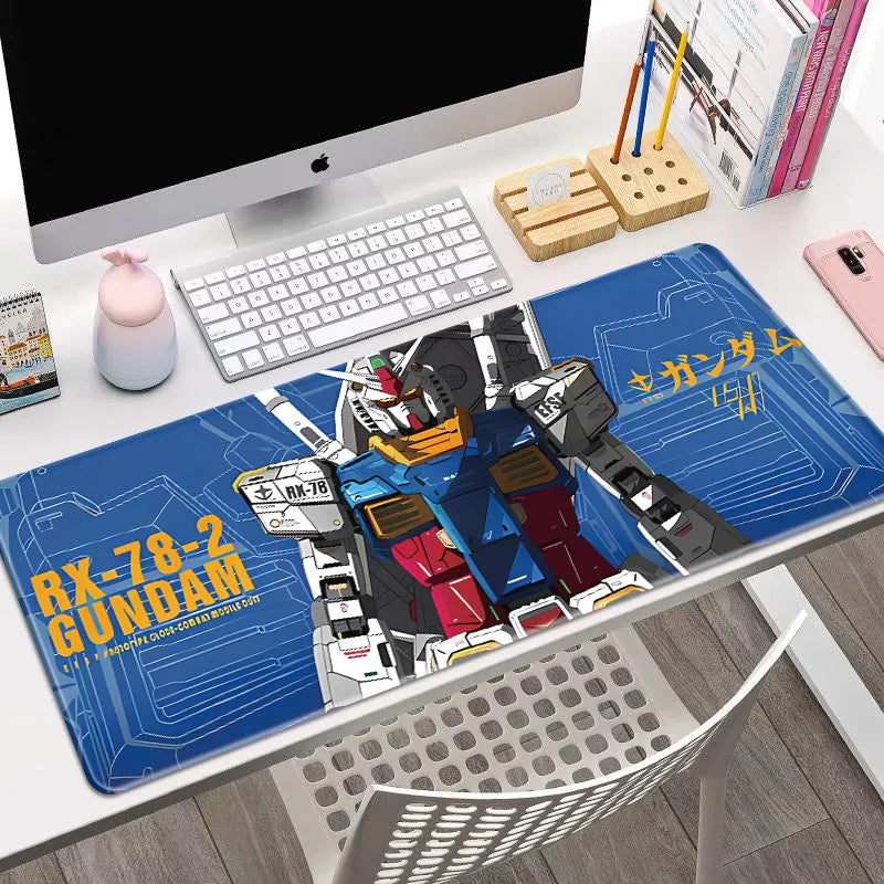New Cartoon Anime Gundam Leather Mouse Pad Extra Large Anime Game Anti-Slip Mouse Pad Office Dormitory Computer Pad HD Desk Mat