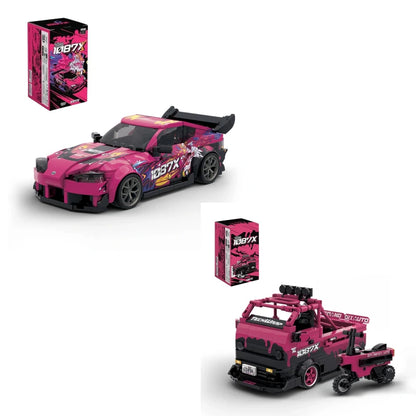 Technical MOC 1087X Drift Vehicle Building Blocks City Champion Racing Sports Car Model Collect Toy Christmas Gift for Kid Adult