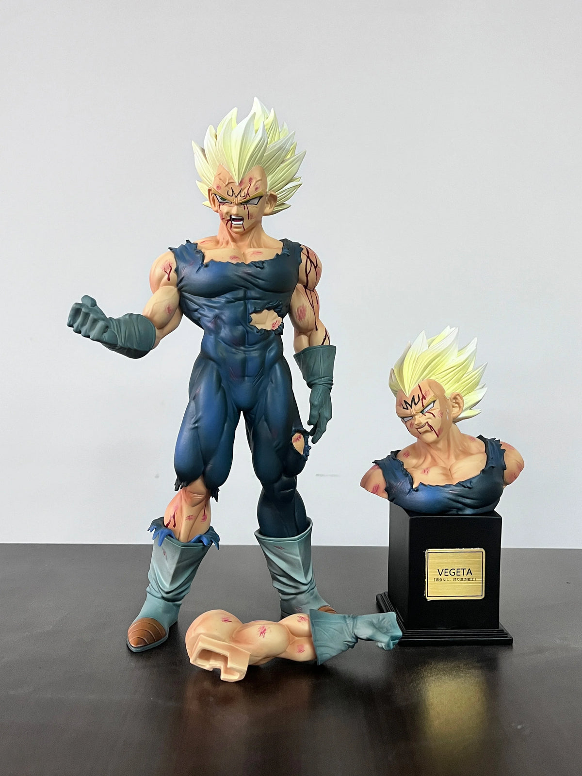 In Stock: Vf Statue, Dragon Ball Z Vegeta Figure, Replaceable Head Sculpture, Majin Vegeta Articulated Figure, 28cm/11.02 Inches
