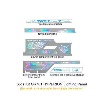 MOD ROG HYPERION Lighting Panel for Asus GR701 Case,5V ARGB AURA SYNC Gamer Cabinet Decoration Lightboard,DIY Laser Refit Plate