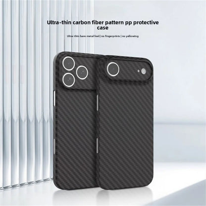 Business 1500D Carbon Fiber Lines TPU Phone Case for IPhone 18 Pro Max AIR 17 E Luxury Ultra-Thin Rugged Protect Cover Shell