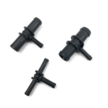 BOICY Coolant Water Pipe Tee Connector Car Black Auto 3 Way Tee Heater Water Hose Fitting Connector Kit for VW Audi Skoda Seat