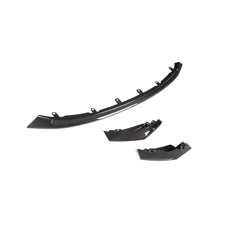 For BMW G80 G82 G83 M3 M4 Car Styling Body Kit Spoiler Duck Lip Guard Cover Real Dry Carbon Fiber Front Bumper Lip Splitter 3PCS