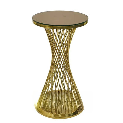 Modern Stainless Steel Cake Bar Table Round Wedding Event Party Table for Outdoor/Hotel Use Wholesale