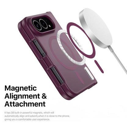 For iPhone 18 Fold Matte Magnetic Case, Compatible For MagSafe Drop Protection Translucent Cover For iPhone 18 Duo