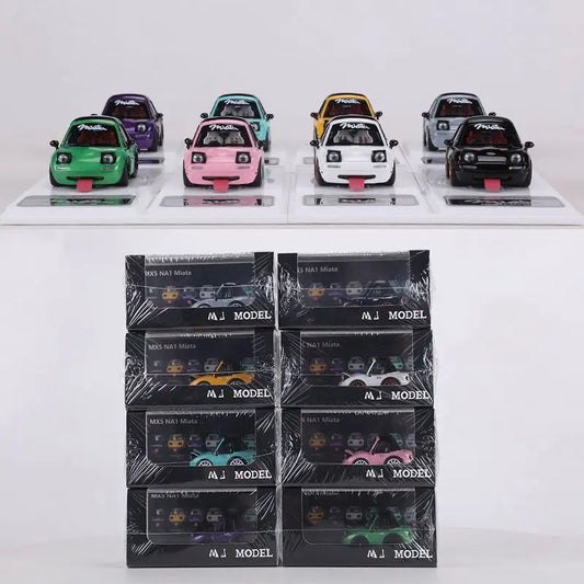 in stock 1:64 MX5 NA1 Miata Q version alloy die-cast miniature simulation car model, adult decoration, boys' toy,children's gift