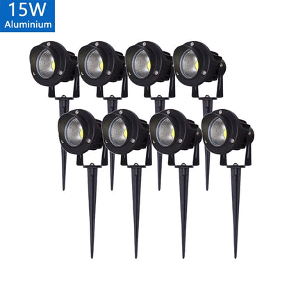 5W 10W 15W Outdoor Waterprof IP65 220V110V12V24V Spike Garden Path Green Spotlights Landscape Garden Warm White LED Lawn Lamp