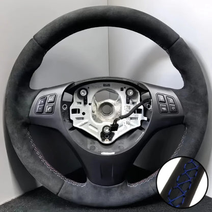 Hand Stitched Steering Wheel Cover Suede M Sport M3 E90 E91 E92 E87 E81 E82 E88 X1 E84 Car Steering Wrap Braid Cover For BMW E93