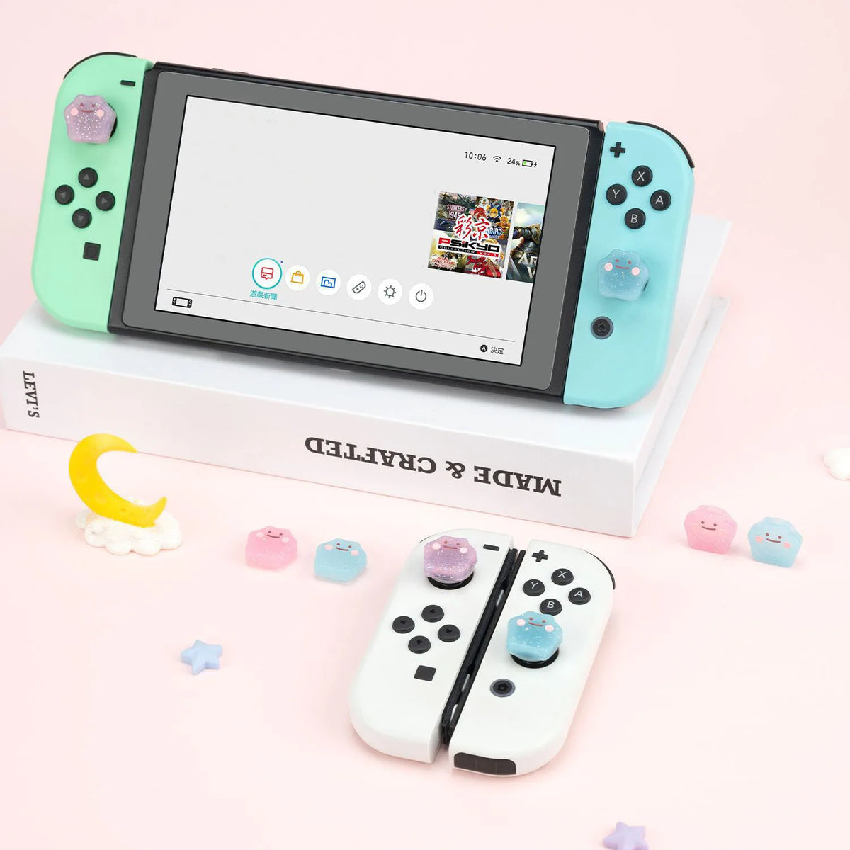 Silicone Rubber Thumb Stick Grip Cap Joystick Soft Cover For Nintendo Switch Oled NS Lite Joycon Controller Thumbstick