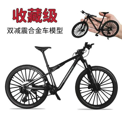 1:8 Upgraded Dual Shock Downhill Mountain Bike Alloy Model, Soft Tail Metal Racing  Kids Toy and Birthday Gift for Boyfriend