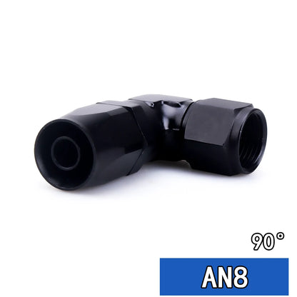 Straight 45 Degree 90 Degree Aluminum AN4 6 8 10 12 16 Forged Type Swivel Hose End Fitting Adapter Oil Cooler Fuel Line
