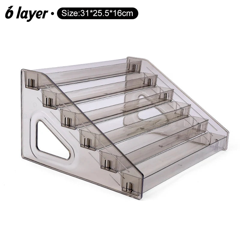 Clear Acrylic Nail Polish Display Stand Multi-layer Plastic Storage Rack UV Gel Shelf Quick Install Cosmetic Manicure Storage