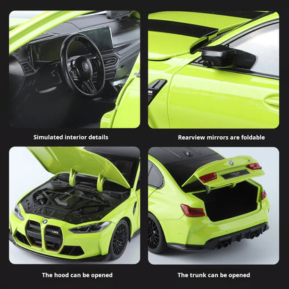 1:18 BMW M3 Model Car Exquisite Simulation Alloy Diecast Model High-Performance Coupe Pull Back Toy Car Collectible Decoration