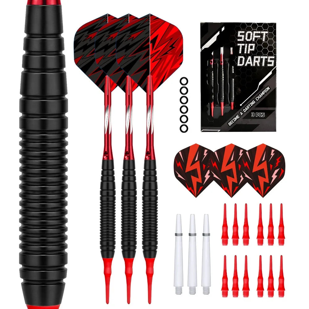 Soft Tipped Darts Professional Indoor Plastic Tip Darts Set for Electronic Dartboard Games Plastic Storage Box 3pcs