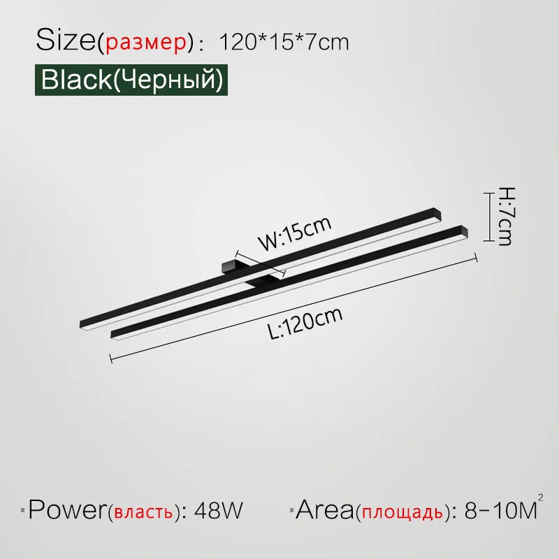 Minimalist one-word long cloakroom ceiling lamp bedroom lamp simple modern aisle lamp home balcony Nordic lamps