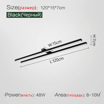 Minimalist one-word long cloakroom ceiling lamp bedroom lamp simple modern aisle lamp home balcony Nordic lamps