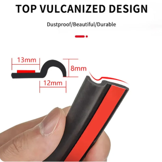 Z Type Car Door Seal Strip 25mm Universal Auto A/B/C-Pillar Rubber Seals for Noise Insulation Dustproof Sealing Strips SEAMETAL