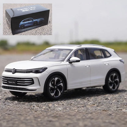 New 1:18 2025 VW Tiguan L PRO SUV Alloy Car Model Diecast Metal Vehicles Car Model High Simulation Childrens Toy Gift Decoration