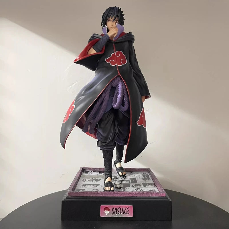 5 Styles Anime Naruto Figure Uchiha Sasuke Light Up Figure Scene Base Ninja Model Toy Collect Statue Desktop Ornament Boy Gift
