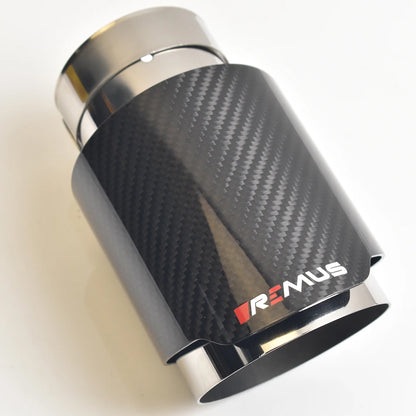 Universal Car Accessories  Stainless Steel Muffler Glossy Tip Slash Cut End Pipe Bevel Edge With VREMUS