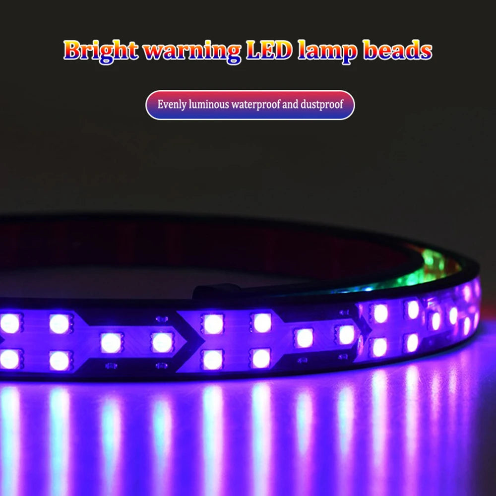 Dynamic Colorful 12V 24V RGB Pickup Turn Signal Rear Light Truck Container Cargo Jeep RV SUV Brake Light Strip LED Tail Light